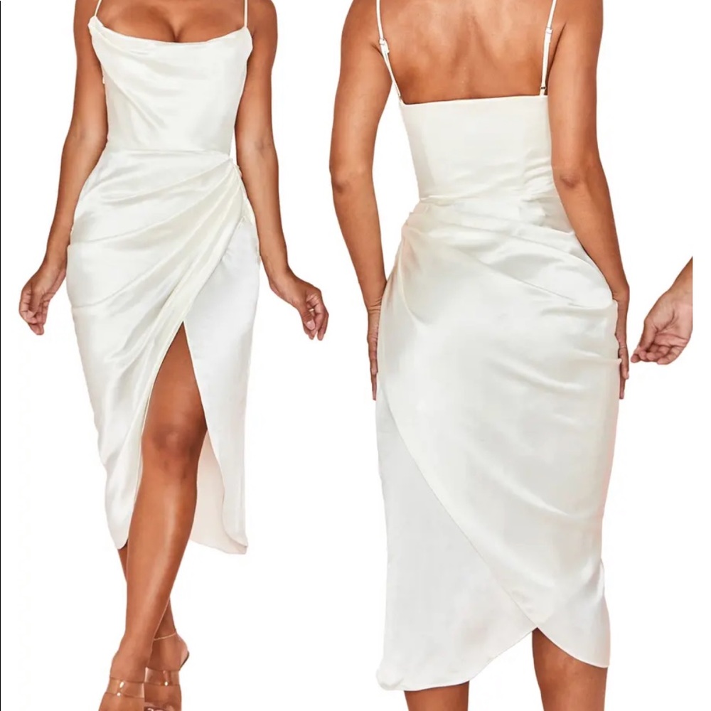 House of CB Reva dress, ivory, small.
